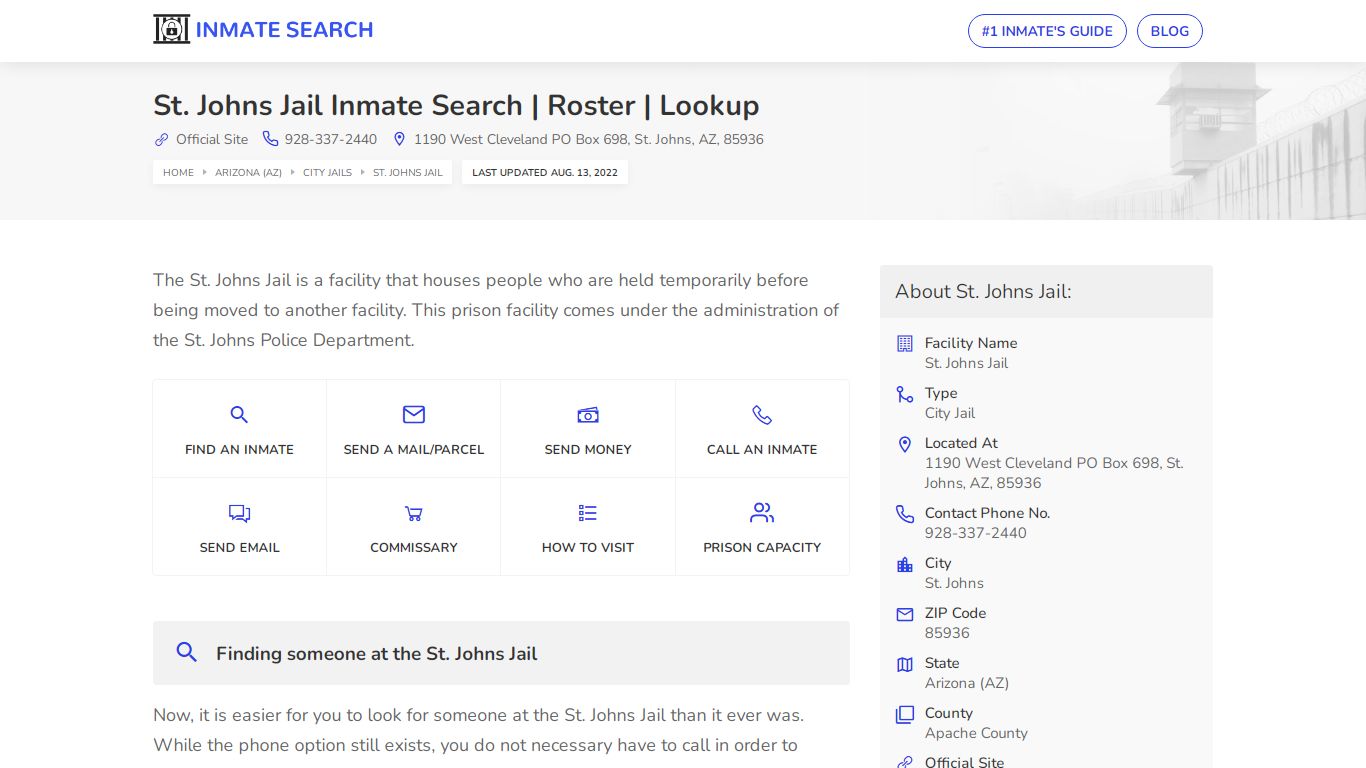St. Johns Jail Inmate Search | Roster | Lookup